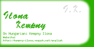 ilona kempny business card